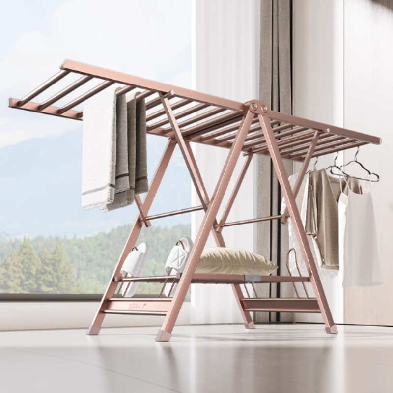 Baby Clothing Drying Rack - Cabide dobrável quatro estações para roupas,