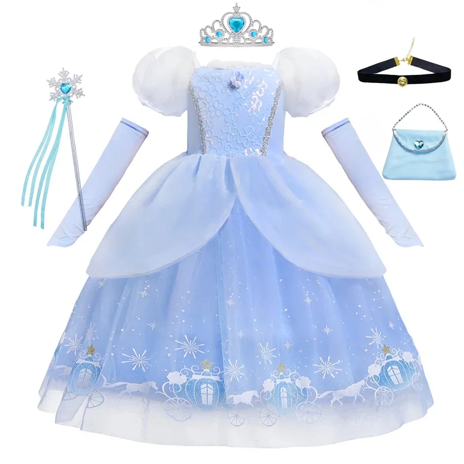 Baby Clothing Europe - Cinderela princesa cosplay vestido para menina