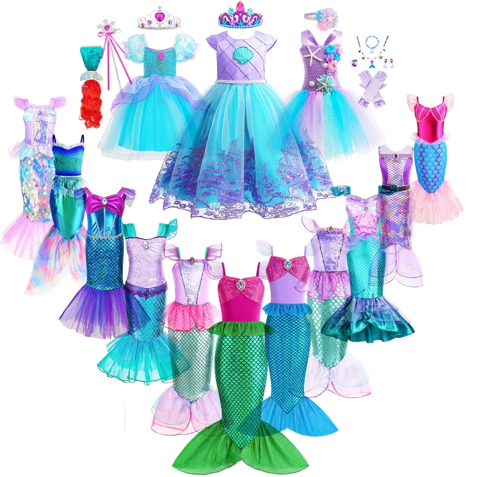 Baby Clothing Europe - Vestido de sereia para meninas, vestidos