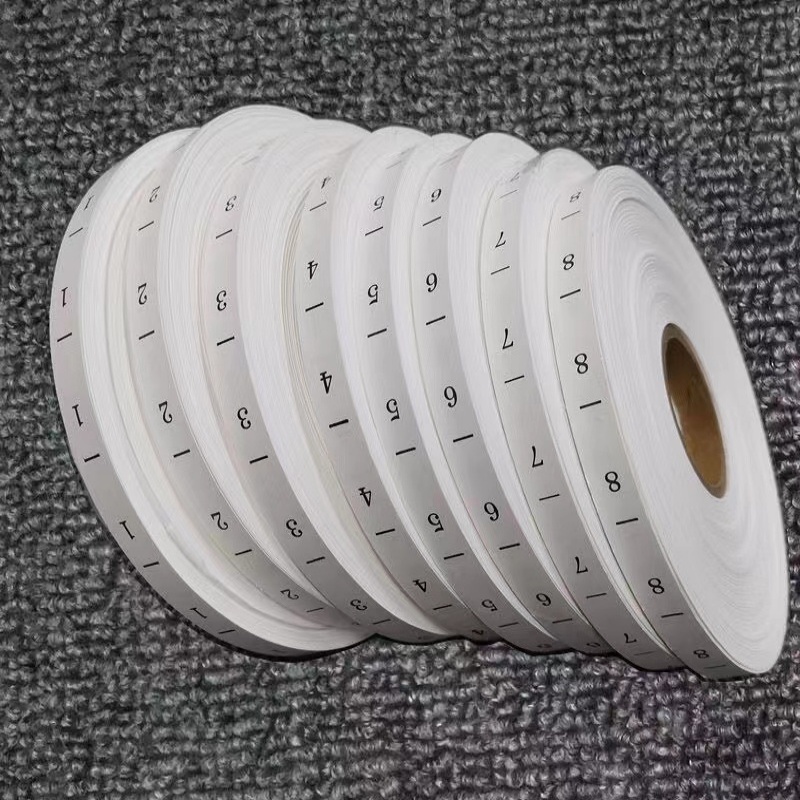 Baby Clothing Labels - 3000 Etiquetas Numéricas Sintéticas Brancas Laváveis