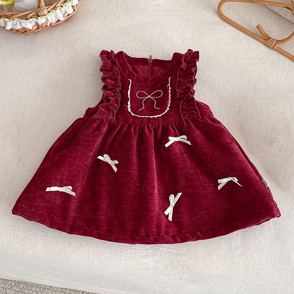 Baby Clothing Quilt - Meninas vestido de natal sem mangas