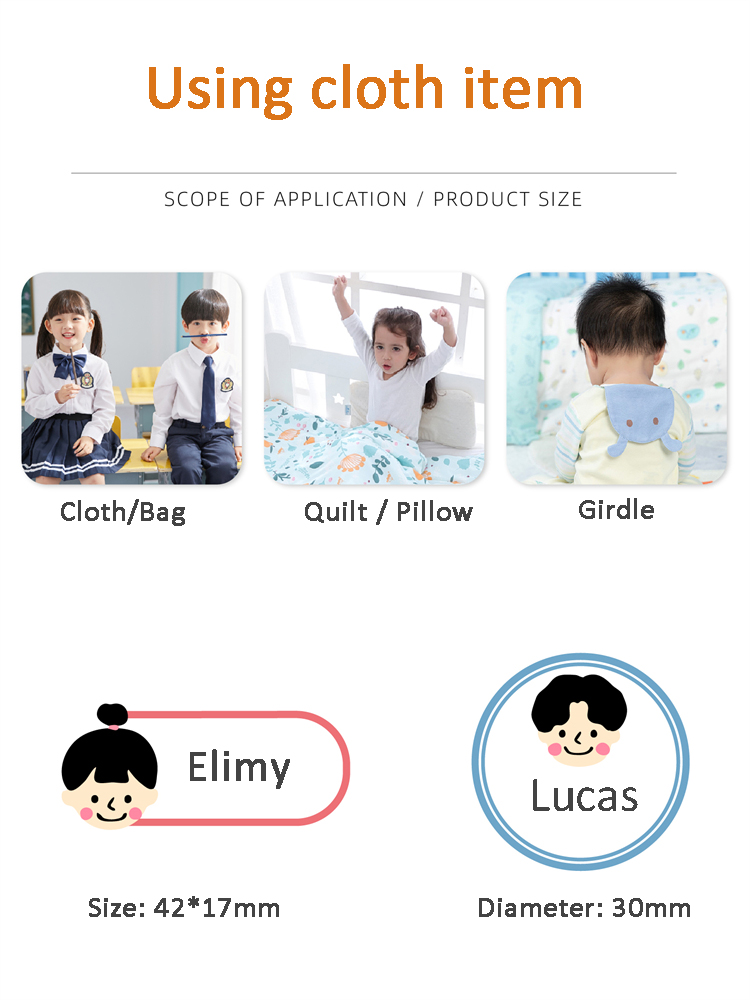 Adesivos personalizados com no - Baby Clothing Labels avaliação e preço