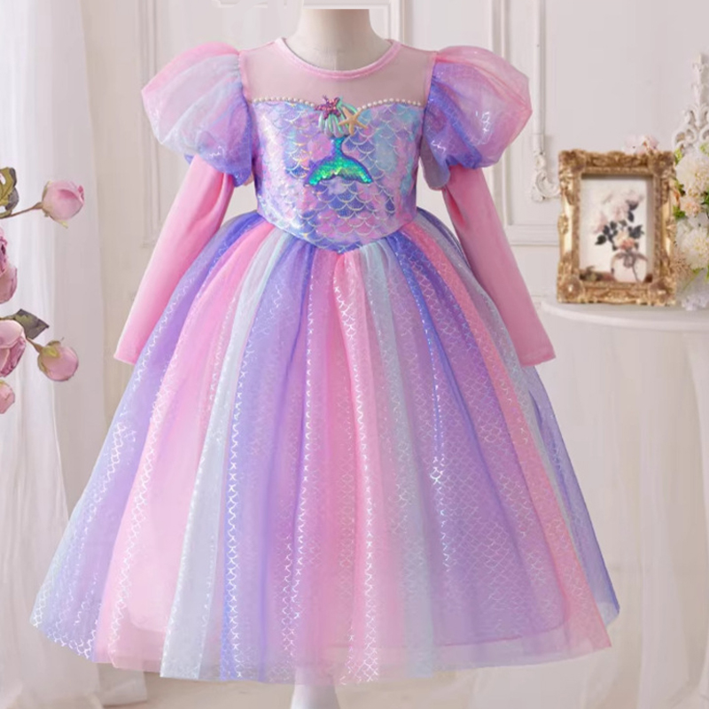 Vestido de Sereia Rosa 2026 No - Baby Clothing Europe avaliação e preço
