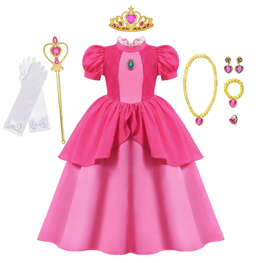 Vestido cosplay pêssego menina - Baby Clothing Europe avaliação e preço