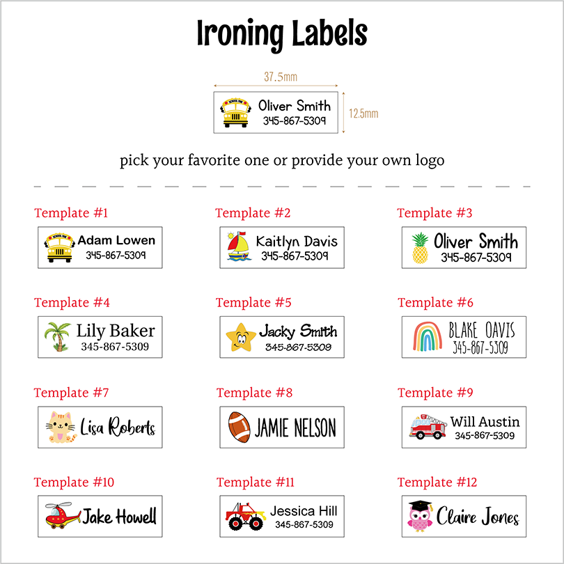Etiquetas de engomar personali - Baby Clothing Labels avaliação e preço